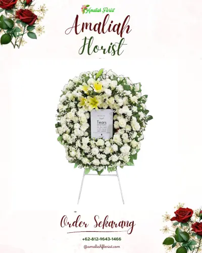 Krans Bunga Duka Cita di Penujah